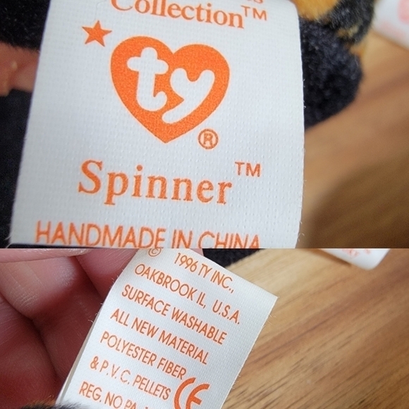 Vintage Ty Beanie Babies Lot of 3 Halloween Theme Ghost, Spider, Jack o Lantern - Picture 7 of 14